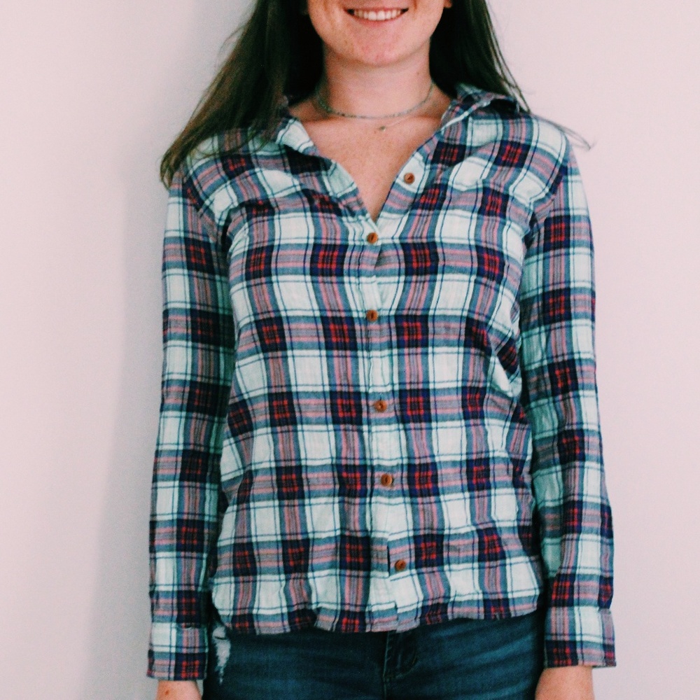 J Crew Plaid Flannel Shirt